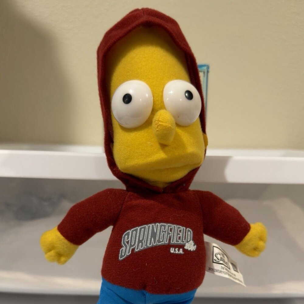 2007 The Simpsons Bart Simpson Hoodie Plush Doll 20th Century Fox